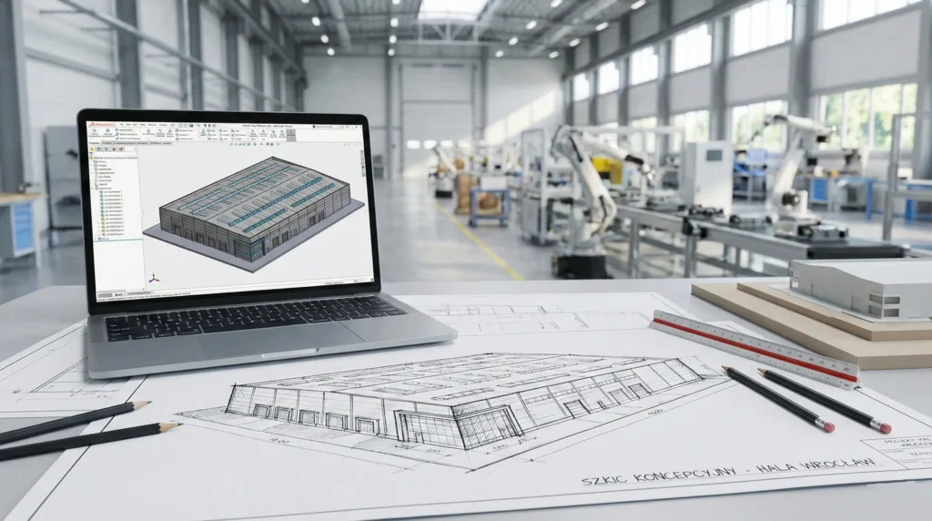 projekt hali produkcyjnej wrocław