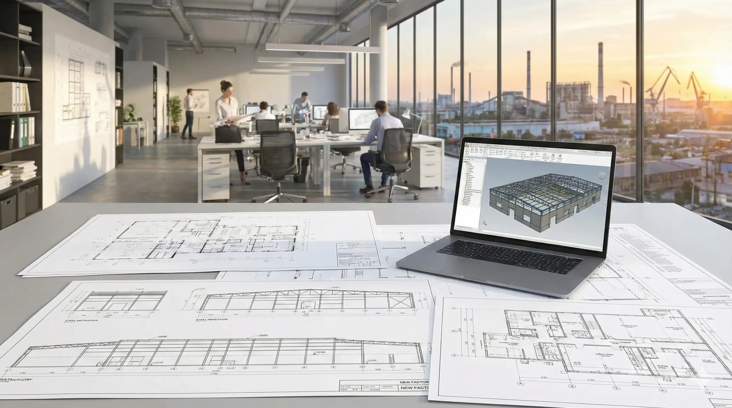 projekt budowlany hali produkcyjnej